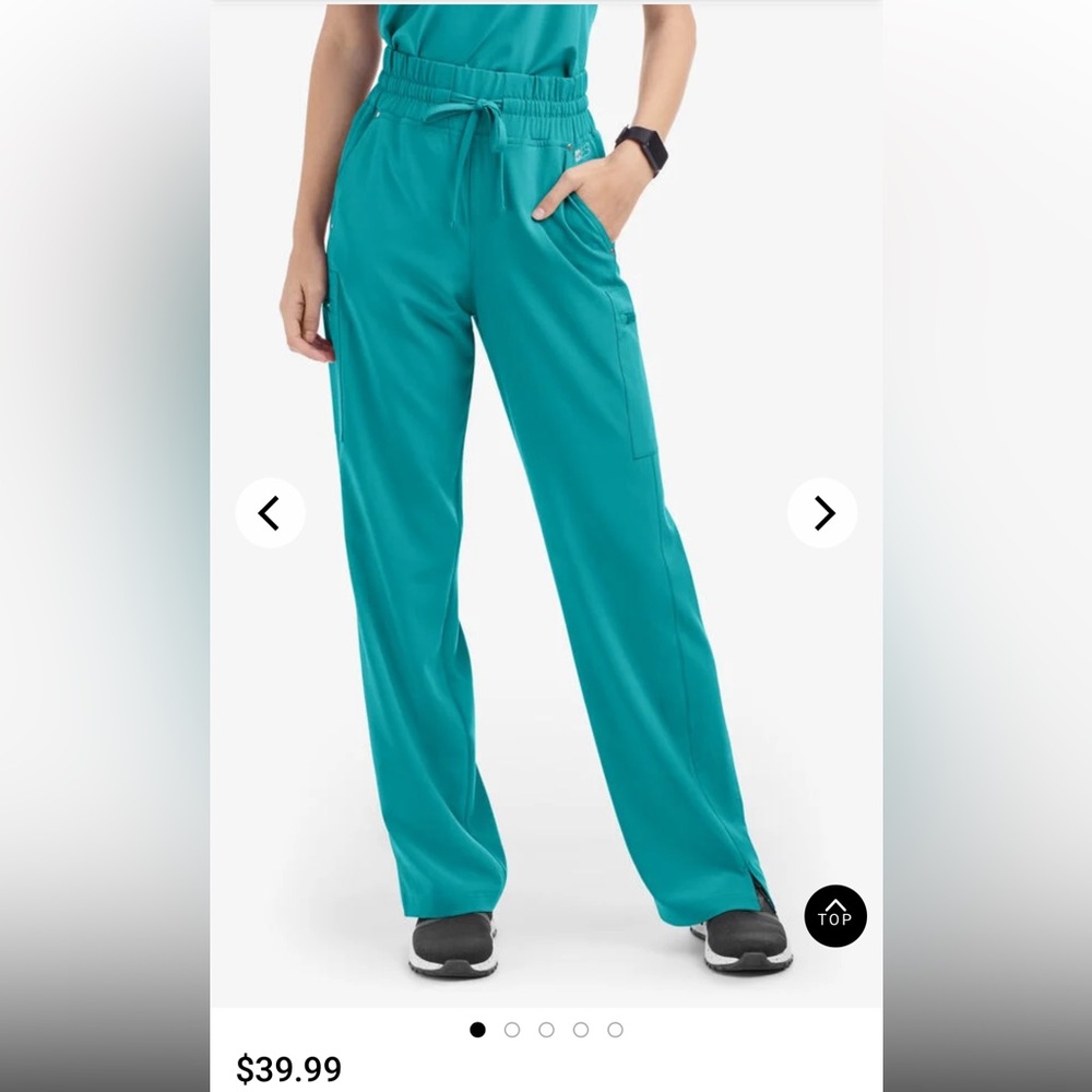 Easy STRETCH Ellie Women's 5-Pocket High Waisted Wide Leg Scrub Pants